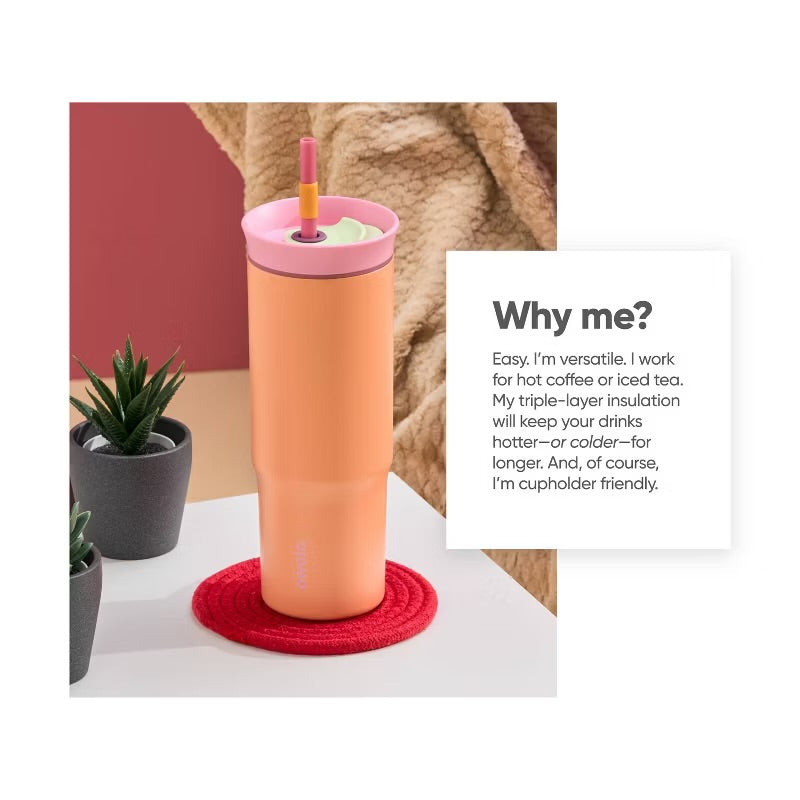 Owala 24oz Stainless Steel Straw Tumbler