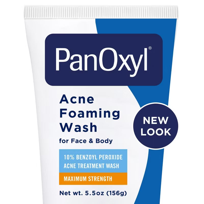PanOxyl Maximum Strength Antimicrobial Acne Foaming Wash for Face and Body