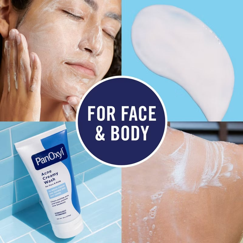 PanOxyl 4% Creamy Facial Treatment Wash - Unscented - 6oz