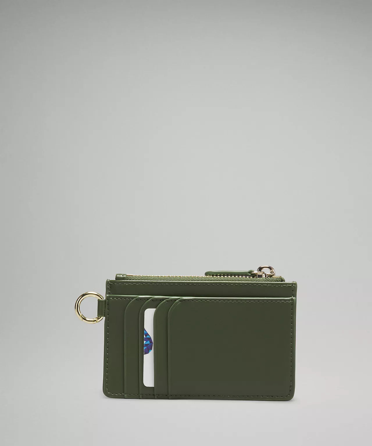 Lululemon Cactus Material Card Case/ Barracks Green/Gold