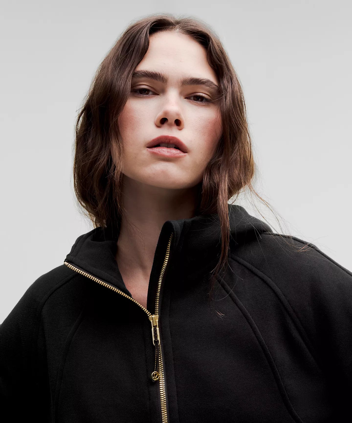 Lululemon Scuba Oversized Half-Zip Hoodie Black/Gold