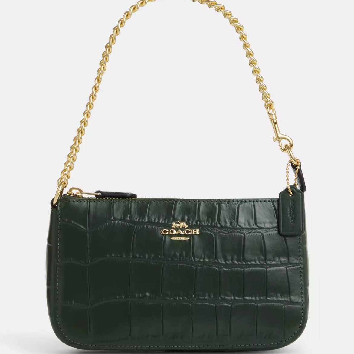 Coach Nolita 19 Green Crocodile Leather Bag