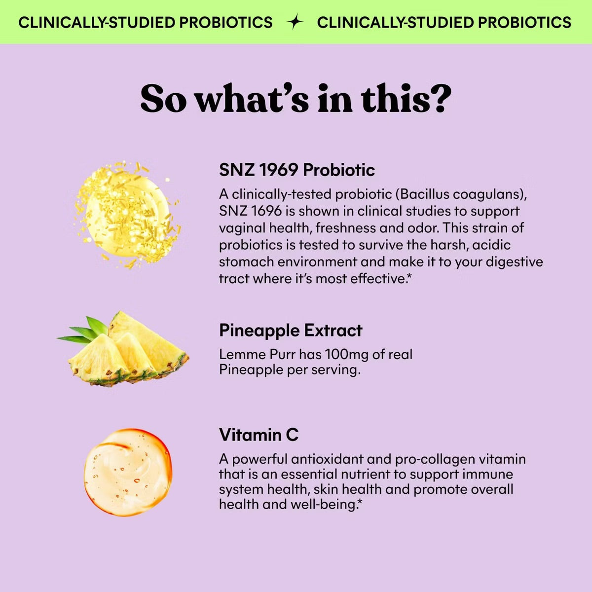 Lemme Purr Vegan Vaginal Probiotic Gummies - 14ct