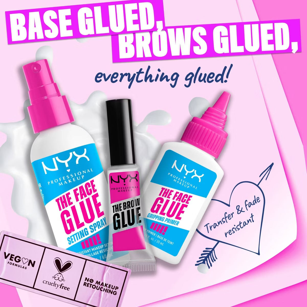 NYX Professional Makeup The Face Glue Makeup Setting Spray - 2 fl oz