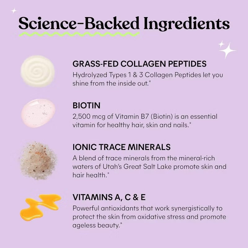 Lemme Glow Collagen Hair Skin & Nails Gummies