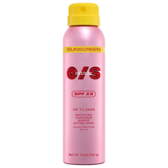 One Size On 'Til Dawn Mattifying Sunscreen Makeup Setting Spray SPF 28