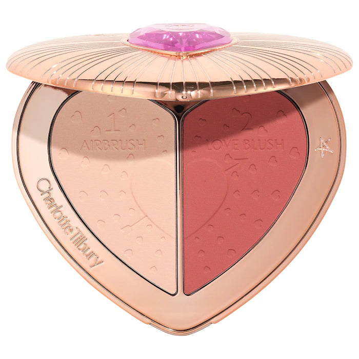 Charlotte Tilbury Pillow Talk Beauty Soulmates Airbrush Flawless Finish Brightening and Blush Powder Palette