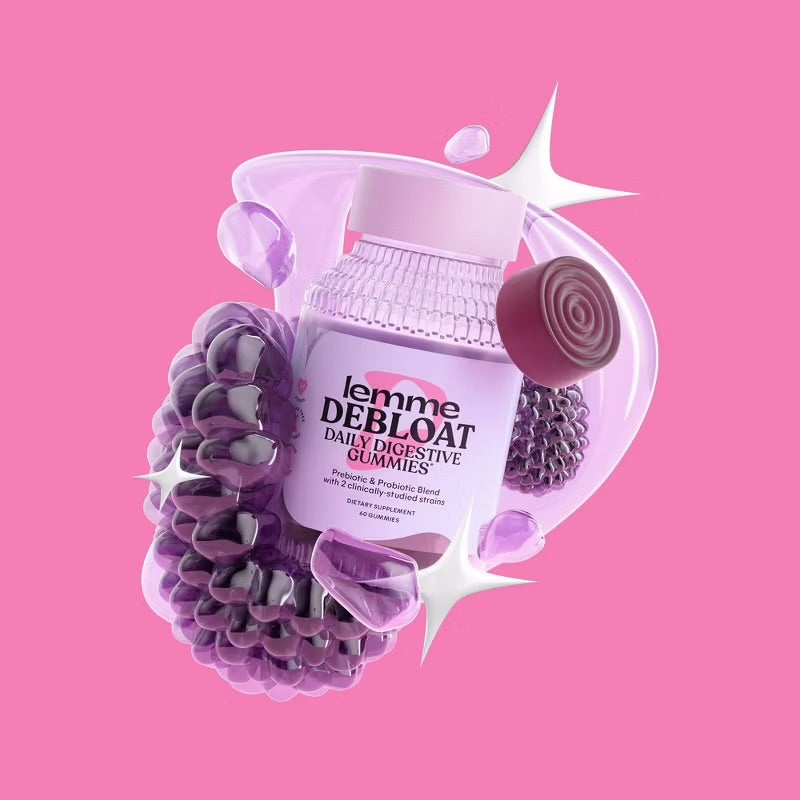 Lemme Debloat Daily Digestive Probiotic Vegan Gummies