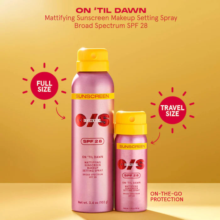 One Size On 'Til Dawn Mattifying Sunscreen Makeup Setting Spray SPF 28
