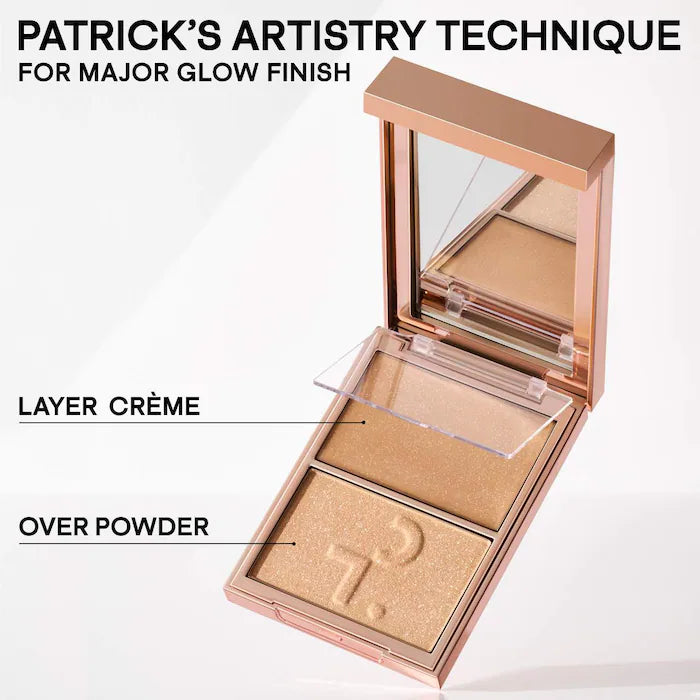 Patrick Ta Major Glow Crème & Powder Light Reflecting Translucent Highlighter Duo