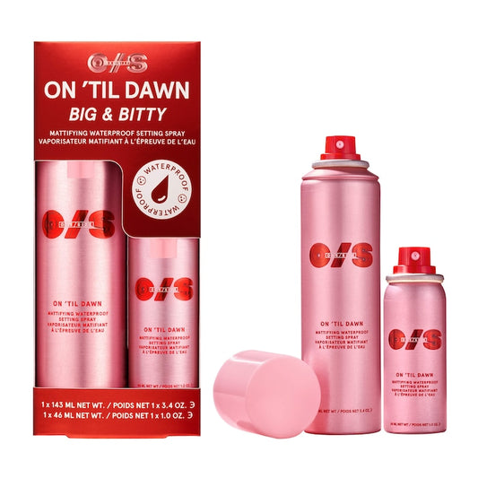 One Size On 'Til Dawn Mattifying Waterproof Setting Spray Big & Bitty Duo
