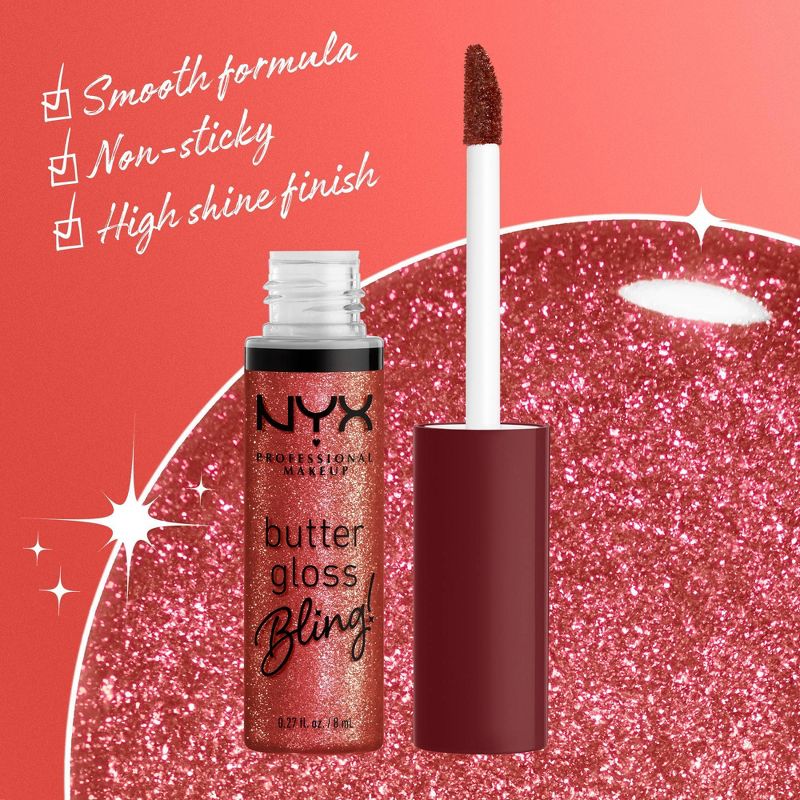 Nyx Professional Makeup Butter Gloss Bling Non Sticky Lip Gloss