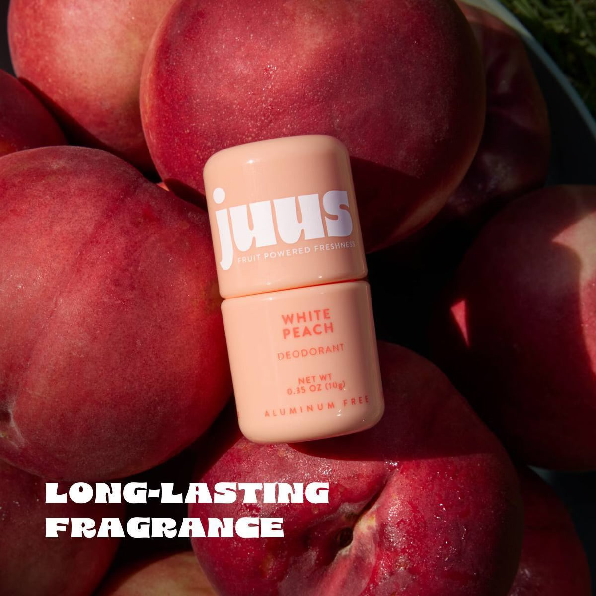Juus Aluminum-Free Mini Serum Travel Size Deodorant Stick - White Peach - 0.35oz
