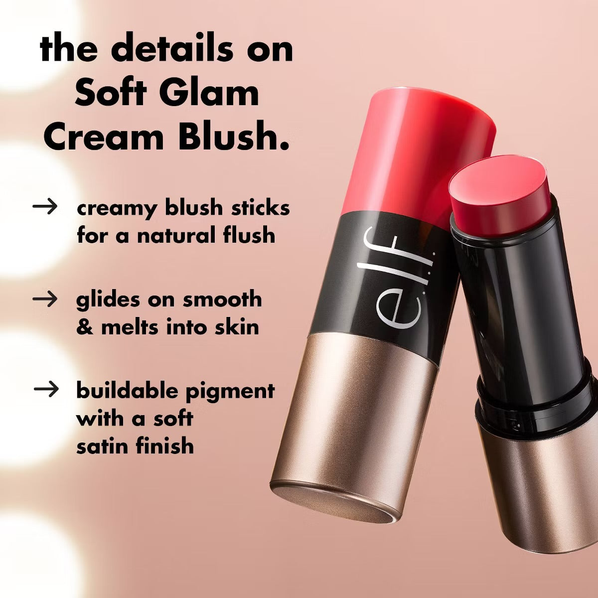 Elf Soft Glam Cream Blush - Pink On It - 0.31oz