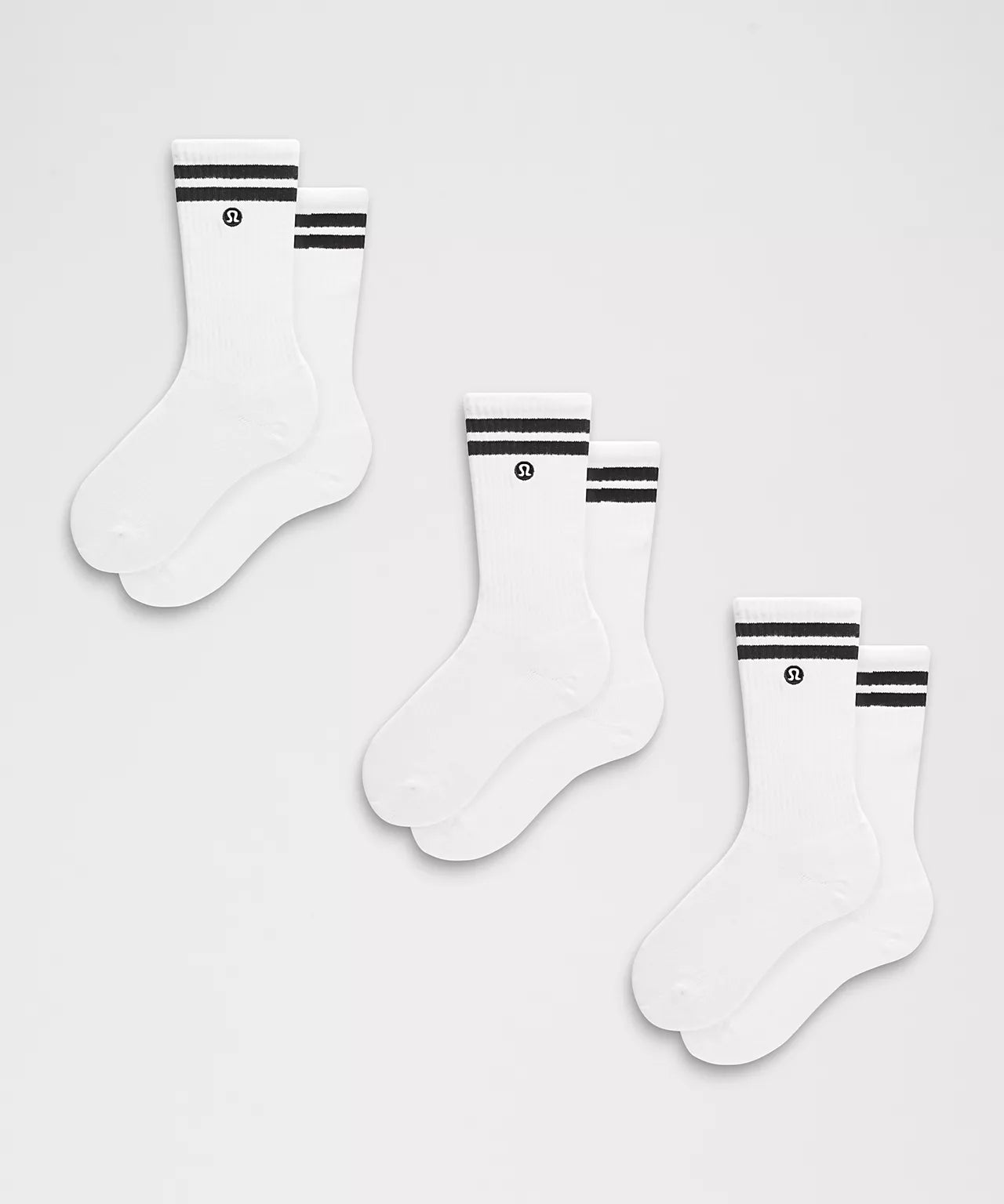 Lululemon Unisex Daily Essential Crew Socks 3 Pack
Stripe