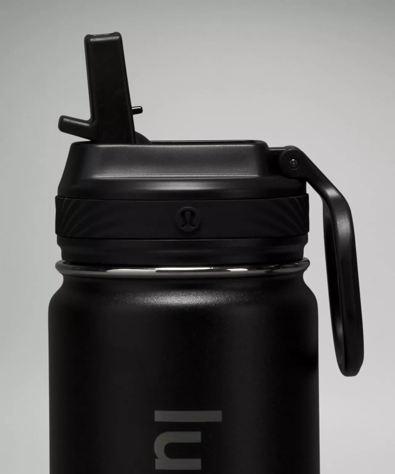 Lululemon Back to Life Sport Bottle 18oz Straw Lid Black