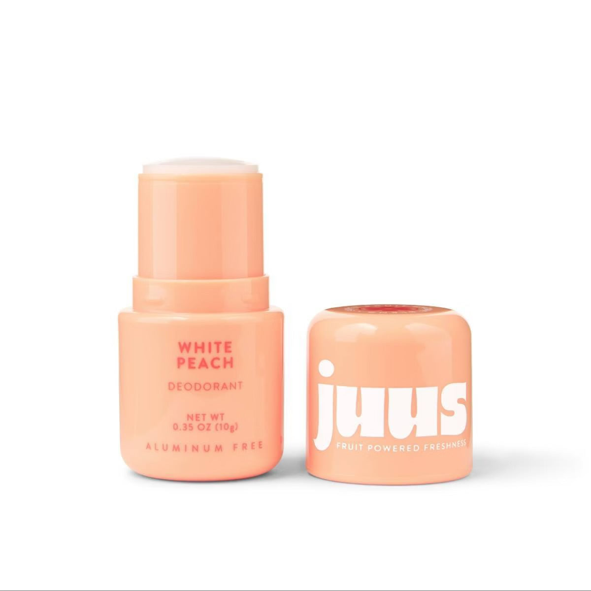 Juus Aluminum-Free Mini Serum Travel Size Deodorant Stick - White Peach - 0.35oz
