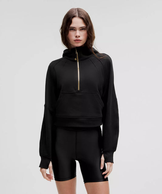 Lululemon Scuba Oversized Half-Zip Hoodie Black/Gold