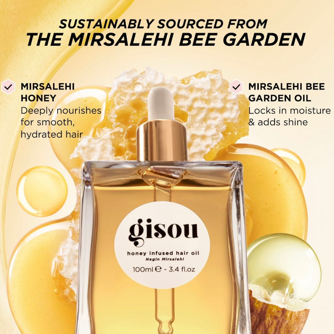 GISOU Mini Honey Infused Hair Oil