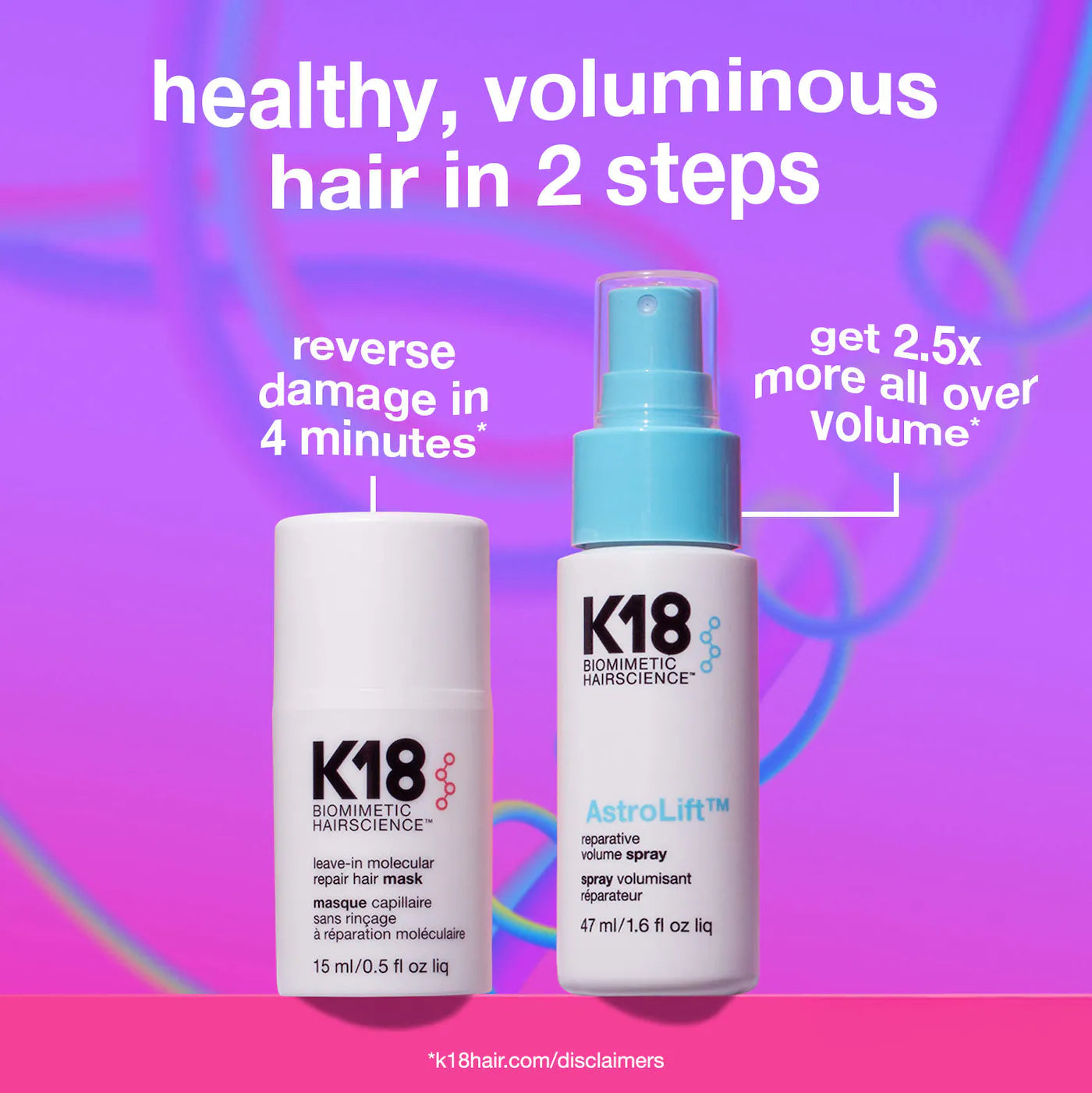 K18 Biomimetic Healthy Volume Minis Hair Gift Set