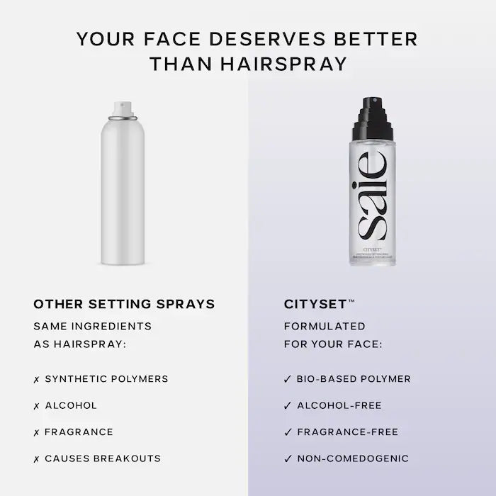 Saie CitySet™ Lightweight Hydrating Setting Spray with 16-Hour Wear