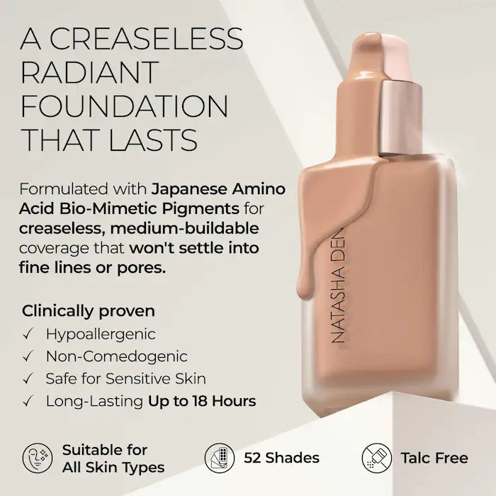 Natasha Denona Hy-Glam Foundation Hydrating & Blurring Luminous Longwear Serum Foundation
