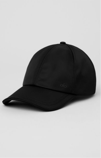 Alo Satin Off-Duty Cap - Black *Pre-order*