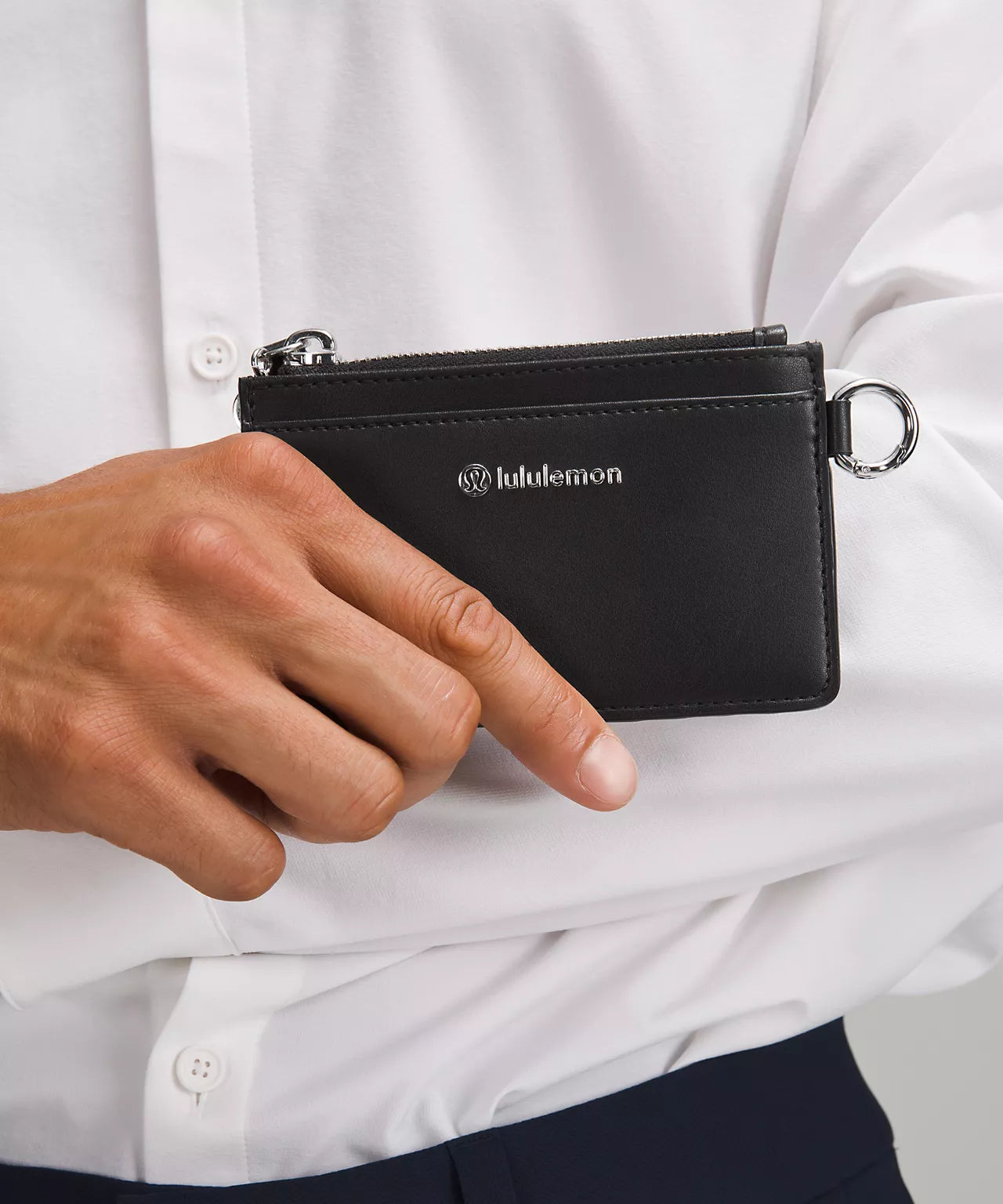 Lululemon Cactus Material Card Case/ Black
